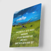 Landschaft St. Kitts Quadratische Wanduhr (Winkel)