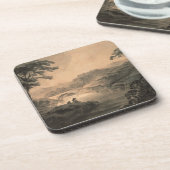 Landschaft (Stift- u. Tintenwäsche) Getränkeuntersetzer (Linke Seite)