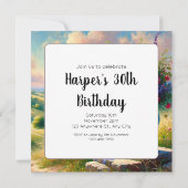 Landschaft Stille Geburtstagseinladung (Rückseite)