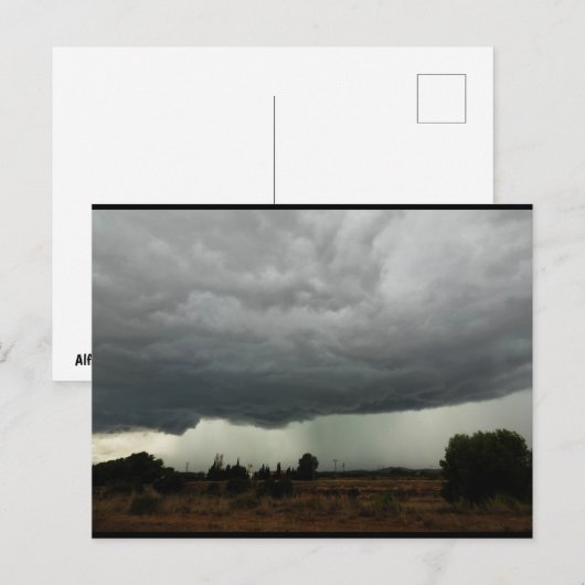 Landschaft Sturmwolke Postkarte (Vorne/Hinten)