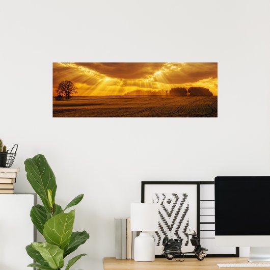Landschaft Sunset Panorama Poster (Heimbüro)