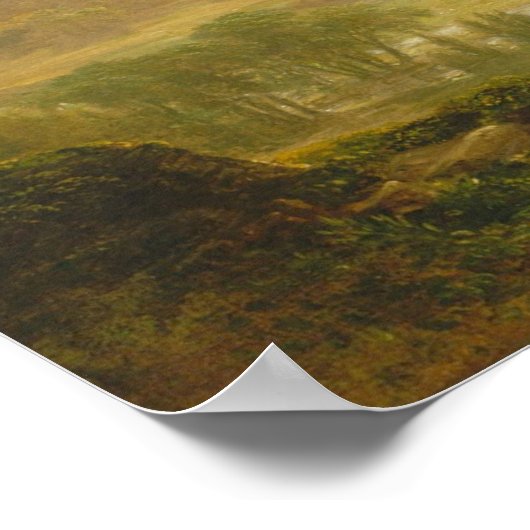 Landschaft - Szene aus "Thanatopsis" 1850 Poster (Ecke)