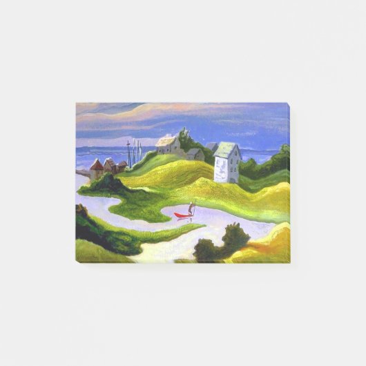Landschaft Thomas Hart Benton Chilmark Post-it Klebezettel (Vorderseite)