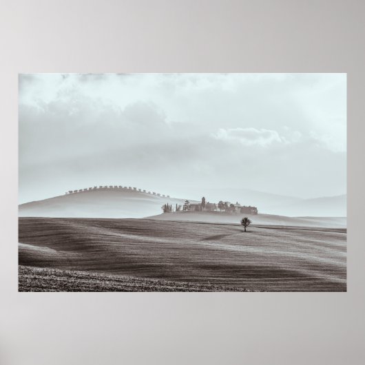 Landschaft Toskana Soft Colors Poster (Vorne)