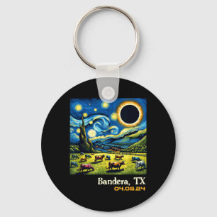 Landschaft Total Sonnenfinsternis Bandera Texas Schlüsselanhänger