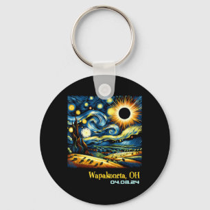 Landschaft Total Sonnenfinsternis Wapakoneta Ohio Schlüsselanhänger