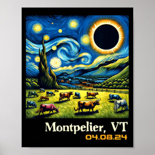 Landschaft Totale Sonnenfinsternis Montpelier Verm Poster