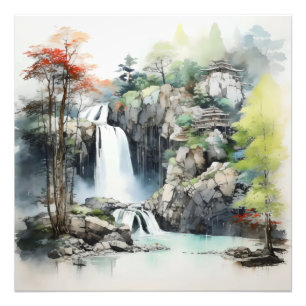 Landschaft Traditionelles Asien Fotodruck