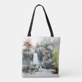 Landschaft Traditionelles Asien Tasche (Rückseite)