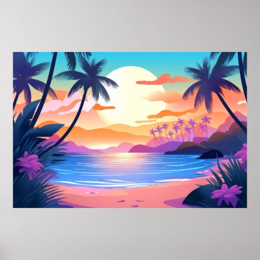 Landschaft Tropical Beach Landschaft Poster (Vorne)