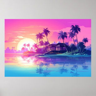 Landschaft Tropical Beach Landschaft Poster