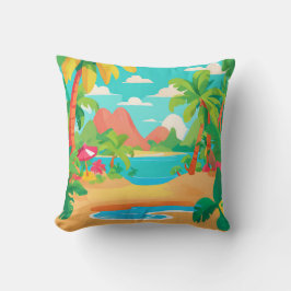 Landschaft tropische Insel Throw Kissen