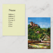 LANDSCHAFT TUSKANIEN, ANTIQUES MITTELALTERLICHES D VISITENKARTE (Vorne/Hinten)