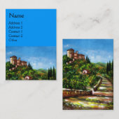 LANDSCHAFT TUSKANIEN, ANTIQUES MITTELALTERLICHES D VISITENKARTE (Vorne/Hinten)