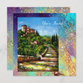 LANDSCHAFT TUSKANIEN, Glitzern Einladung (Vorne/Hinten)