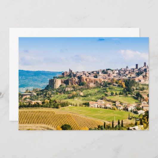 Landschaft über Orvieto Dankeskarte (Vorne/Hinten)
