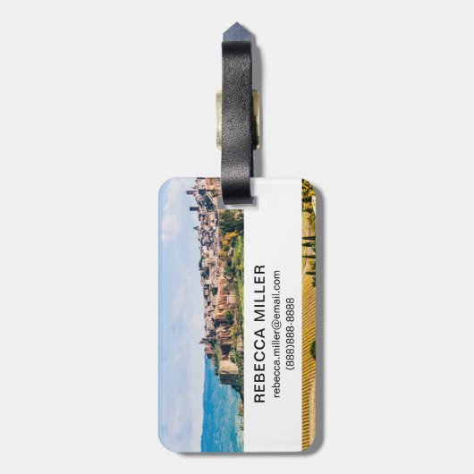 Landschaft über Orvieto Gepäckanhänger (Rückseite vertikal)