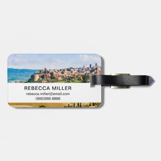 Landschaft über Orvieto Gepäckanhänger (Rückseite horizontal)