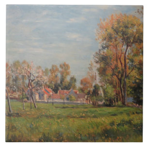 Landschaft um Lagny, Frankreich (ländliche Landsch Fliese