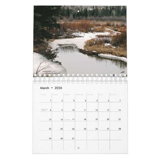 Landschaft und Blumen-Kalender Kalender (Mär 2026)