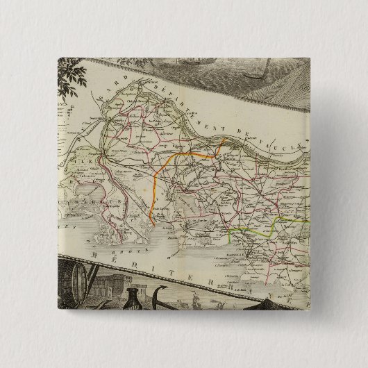 Landschaft und Städte Button (Vorderseite)