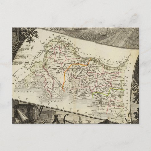 Landschaft und Städte Postkarte (Vorderseite)
