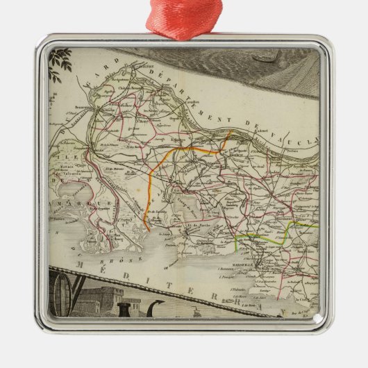 Landschaft und Städte Silbernes Ornament (Vorne)