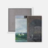 Landschaft und Straßenszene Magnet (Vorderseite/Rückseite)