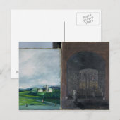 Landschaft und Straßenszene Postkarte (Vorne/Hinten)