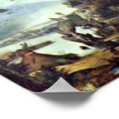 Landschaft und Tempo des hl. Anthony von Bruegel Poster (Ecke)