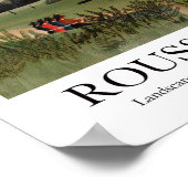 Landschaft und vier junge Mädchen von Henri Rousse Poster (Ecke)