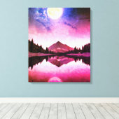 Landschaft unter dem Mondlicht Leinwanddruck (Insitu (Holzboden))