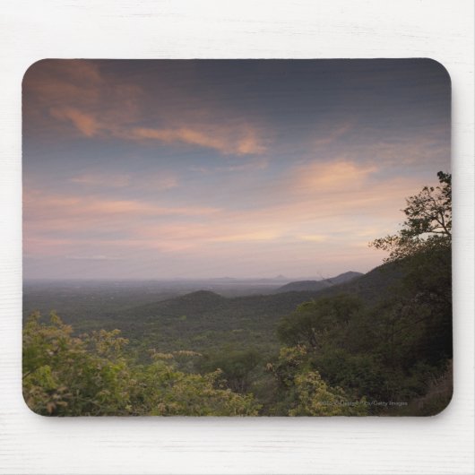 Landschaft unter einem Sonnenuntergang Mousepad (Vorne)