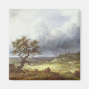 Landschaft unter einem stürmischen Himmel Magnet