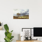 Landschaft unter einem stürmischen Himmel Poster (Heimbüro)