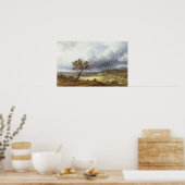 Landschaft unter einem stürmischen Himmel Poster (Küche)