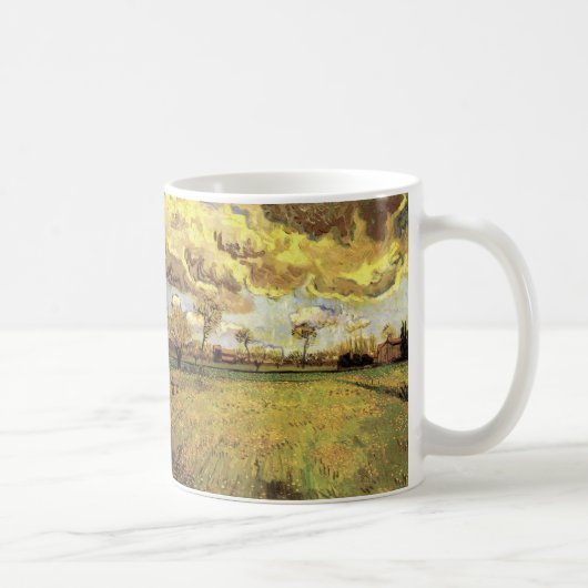 Landschaft unter einem stürmischen Himmel von Vinc Kaffeetasse (Rechts)
