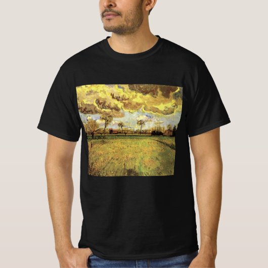 Landschaft unter einem stürmischen Himmel von Vinc T-Shirt (Vorderseite)