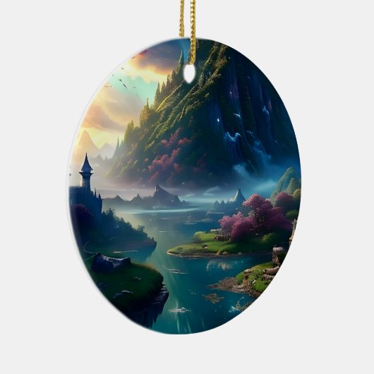 Landschaft Vier Keramik Ornament (Rechts)