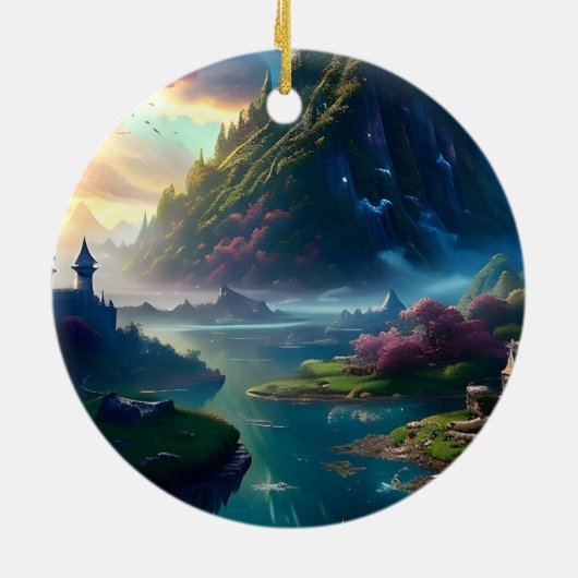 Landschaft Vier Keramik Ornament (Hinten)