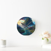 Landschaft Vier Runde Wanduhr (Zuhause)