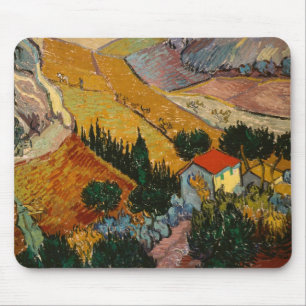 Landschaft Vincent van Goghs   mit Haus u. Mousepad