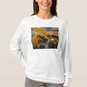 Landschaft Vincent van Goghs   mit Haus u. T-Shirt