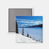 Landschaft von Alaskan, gekennzeichnet, Magnet (Vorderseite/Rückseite)