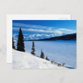 Landschaft von Alaskan, gekennzeichnet, Postkarte (Vorne/Hinten)