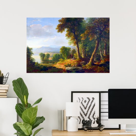 Landschaft von Asher B Durand 1850 Poster (Heimbüro)