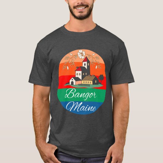 Landschaft von Bangor Maine T-Shirt (Vorderseite)