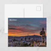 Landschaft von Barcelona Postkarte (Vorne/Hinten)