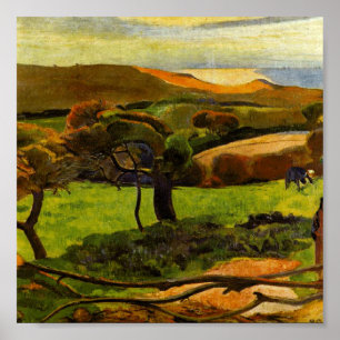 Landschaft Von Bretagne durch Paul Gauguin Poster