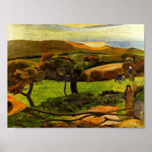 Landschaft Von Bretagne durch Paul Gauguin Poster